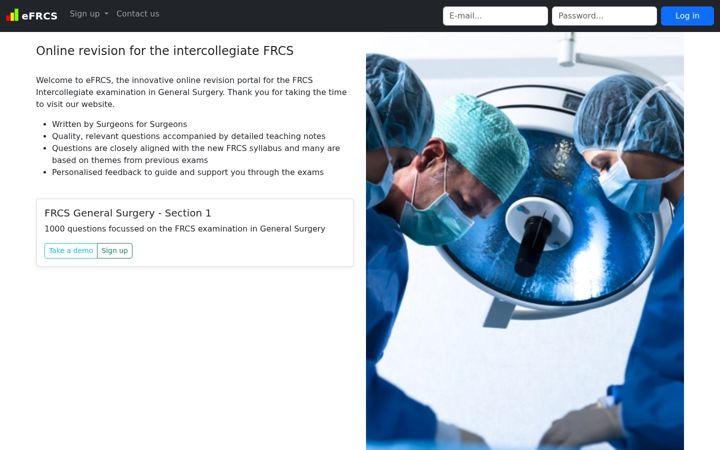 Screenshot of efrcs.com
