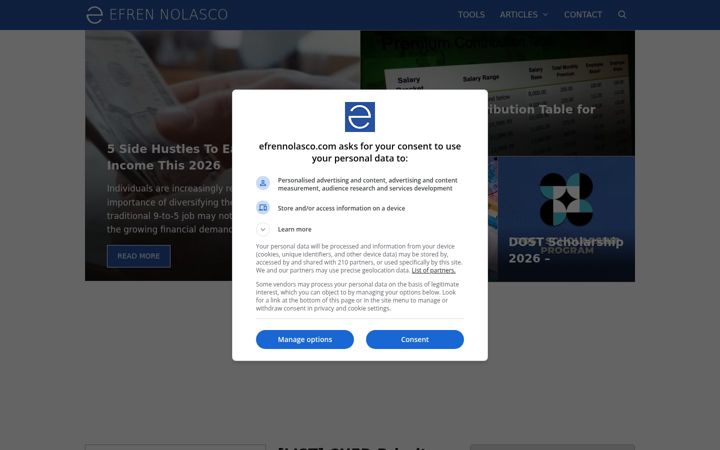 Screenshot of efrennolasco.com