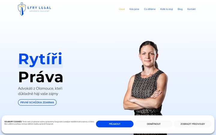 Snímek obrazovky efrylegal.cz