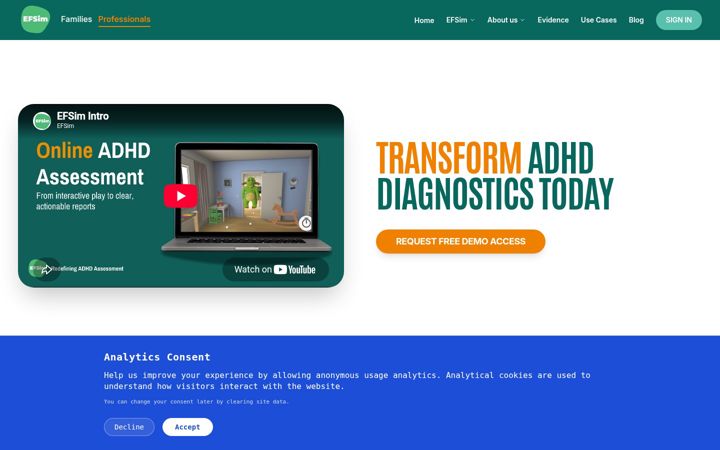 Screenshot of efsimtest.com