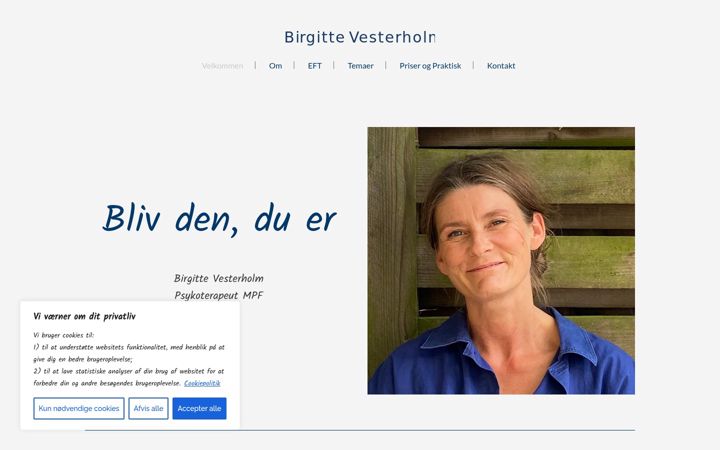 Ekraanipilt saidist eft-birgittevesterholm.dk
