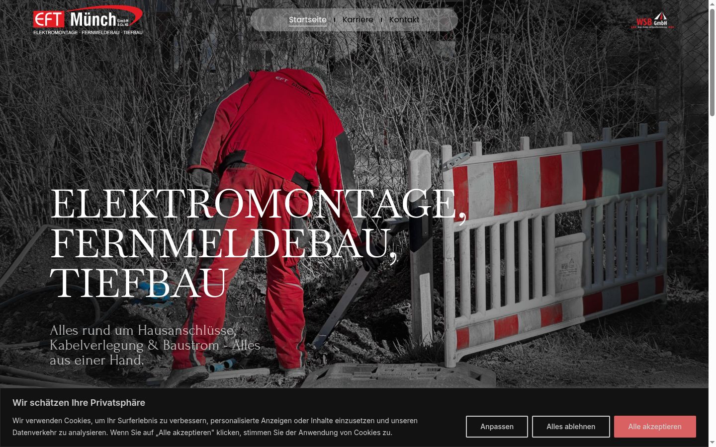 Snimka zaslona bannera za privolu prikazanog prije bilo kakve interakcije