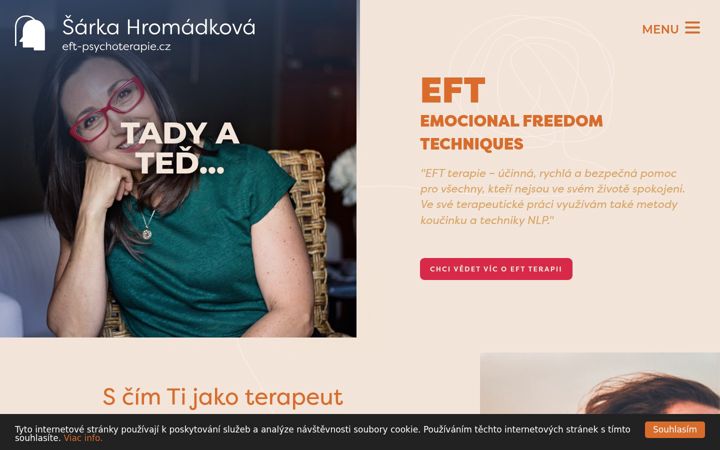 Snímek obrazovky eft-psychoterapie.cz