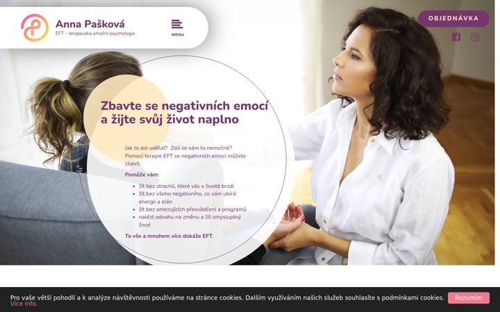 Ekraanipilt saidist eft-terapeutka.cz