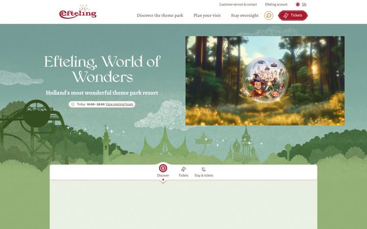 Capture d'écran de efteling.com