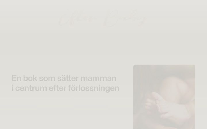 Snímek obrazovky efterbaby.se