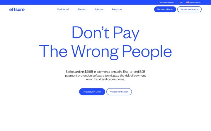 Screenshot of eftsure.com