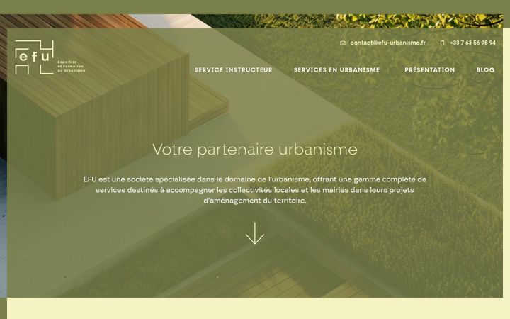 Screenshot stránky efu-urbanisme.fr