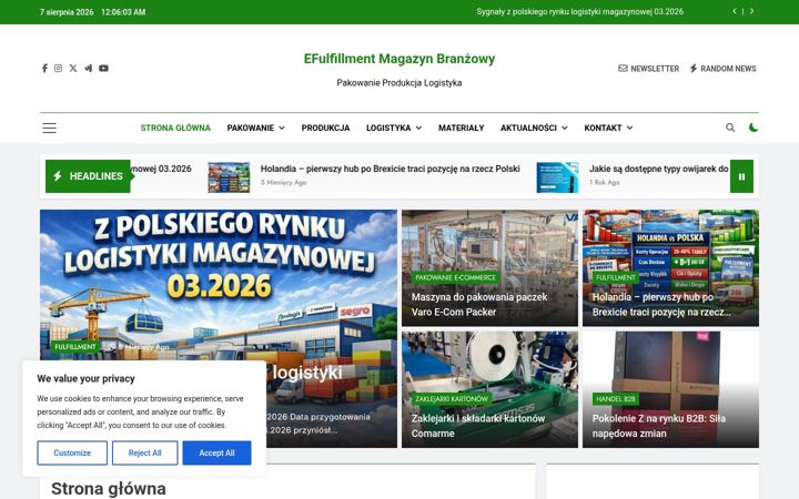 Snímek obrazovky efulfillment.pl