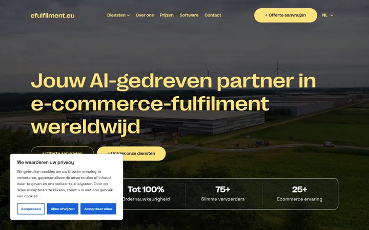 Skjermbilde av efulfilment.eu