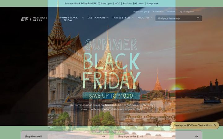 Screenshot of efultimatebreak.com