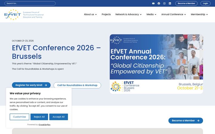 Screenshot of efvet.org