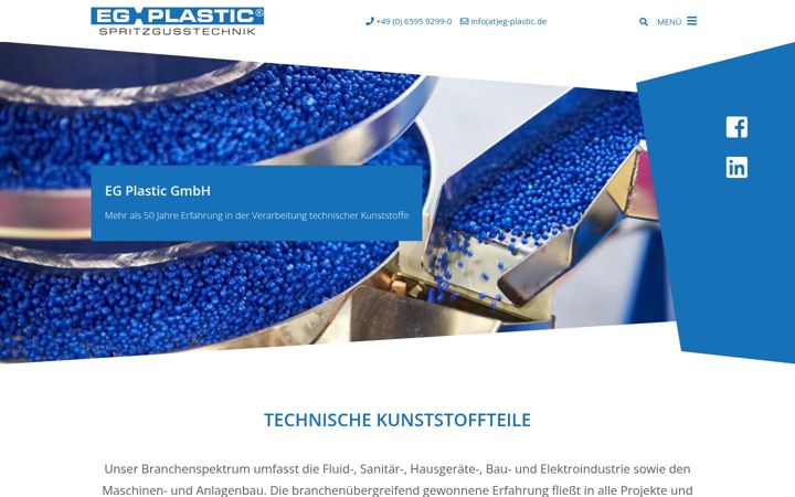 Screenshot von eg-plastic.de