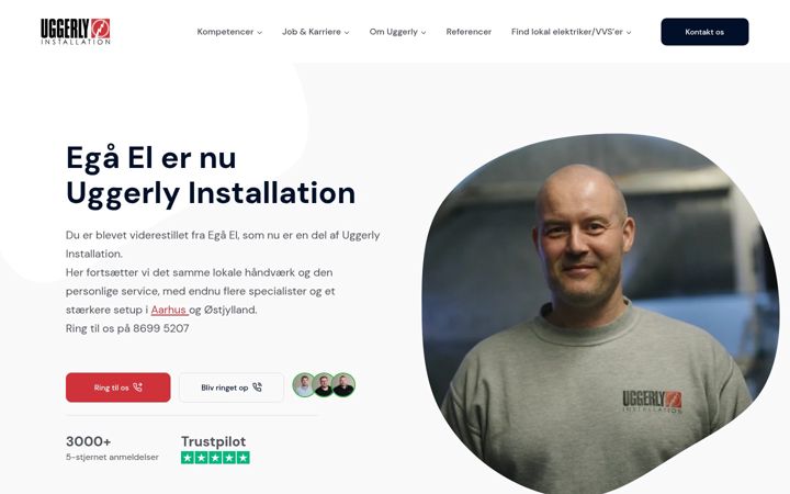 Ekraanipilt saidist egaaelservice.dk