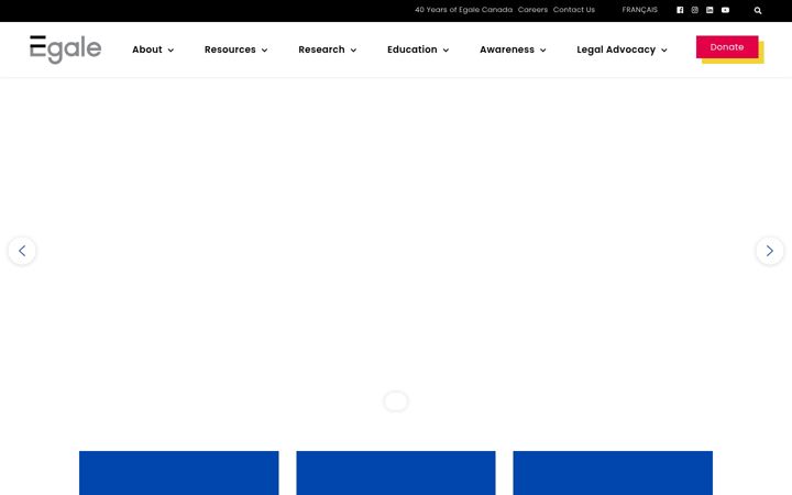 Screenshot of egale.ca