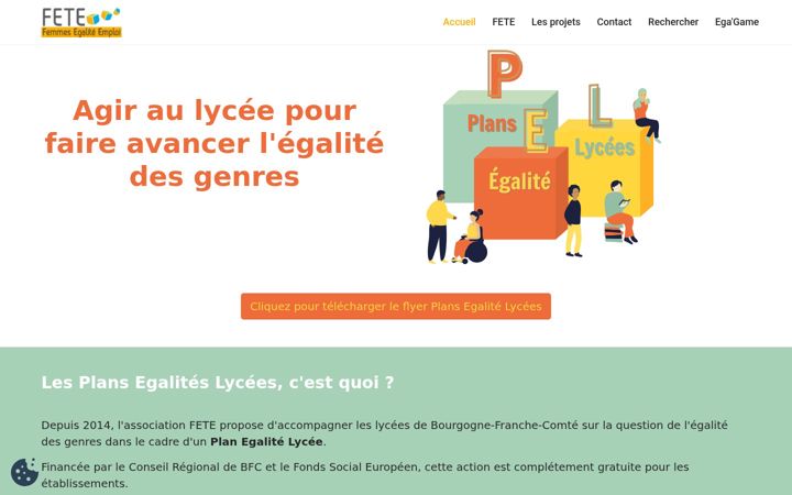Screenshot of egalitelycees-bfc.org