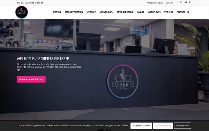 Screenshot ta' egbertsfietsen.nl