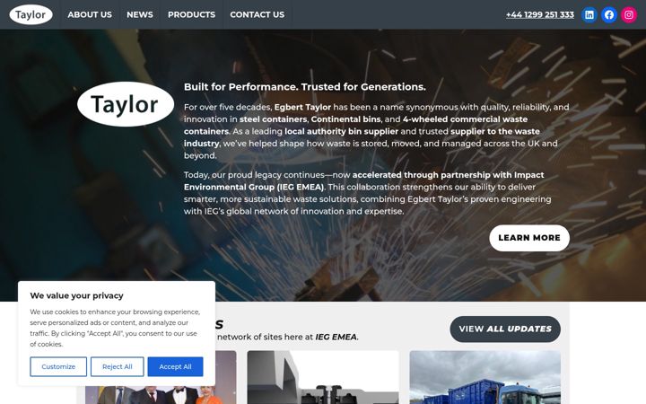 Screenshot of egberttaylor.com