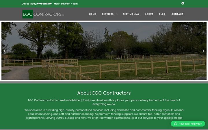 Screenshot of egccontractors.co.uk