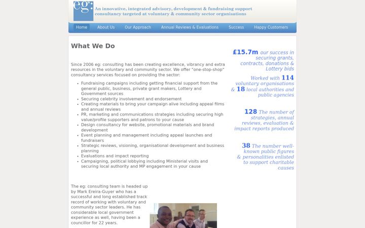 Captură de ecran a egconsulting.co.uk
