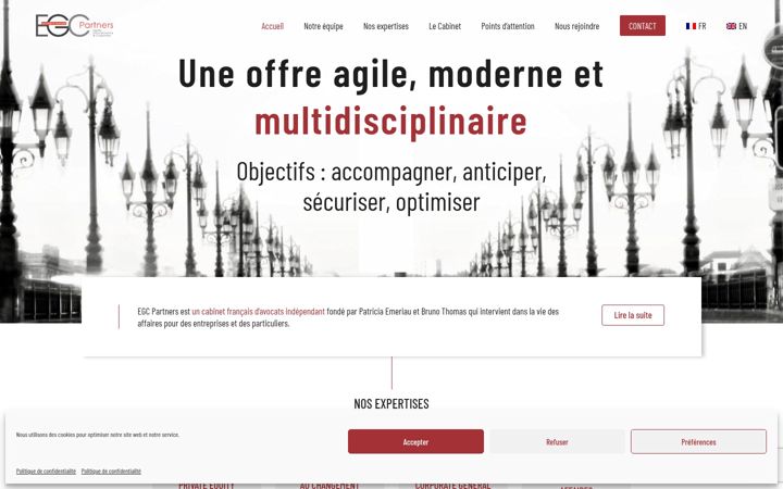 Snímek obrazovky egcpartners.fr