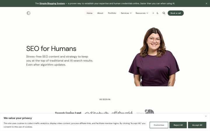 Screenshot of egcreativecontent.com