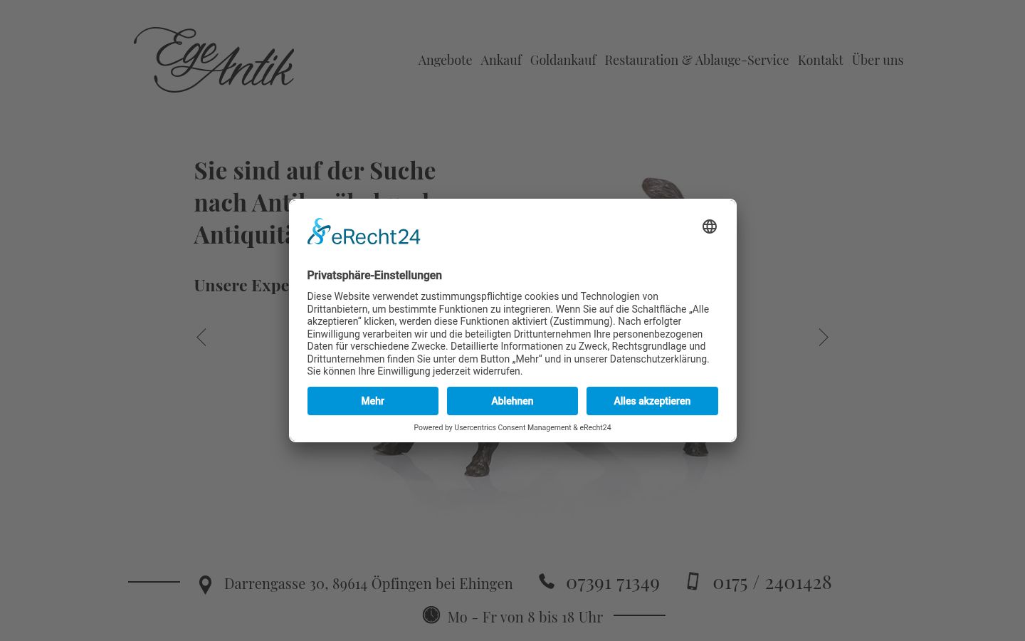 Screenshot tal-banner tal-kunsens muri qabel kwalunkwe interazzjoni
