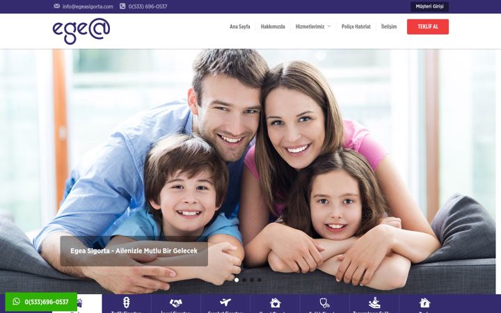 Screenshot of egeasigorta.com