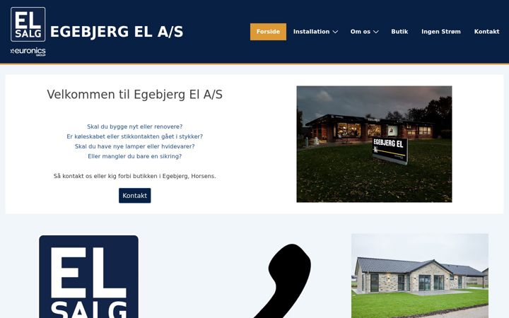 Ekraanipilt saidist egebjerg-el.dk