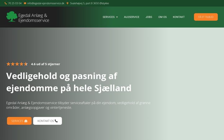 Ekraanipilt saidist egedal-ejendomsservice.dk