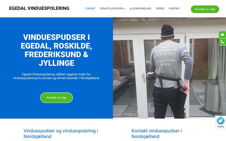 Skærmbillede af egedalvinduespudser.dk