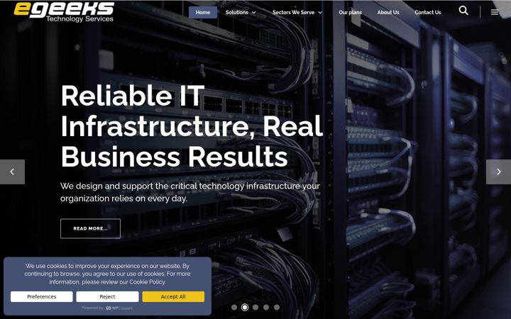 Screenshot of egeeks.ca