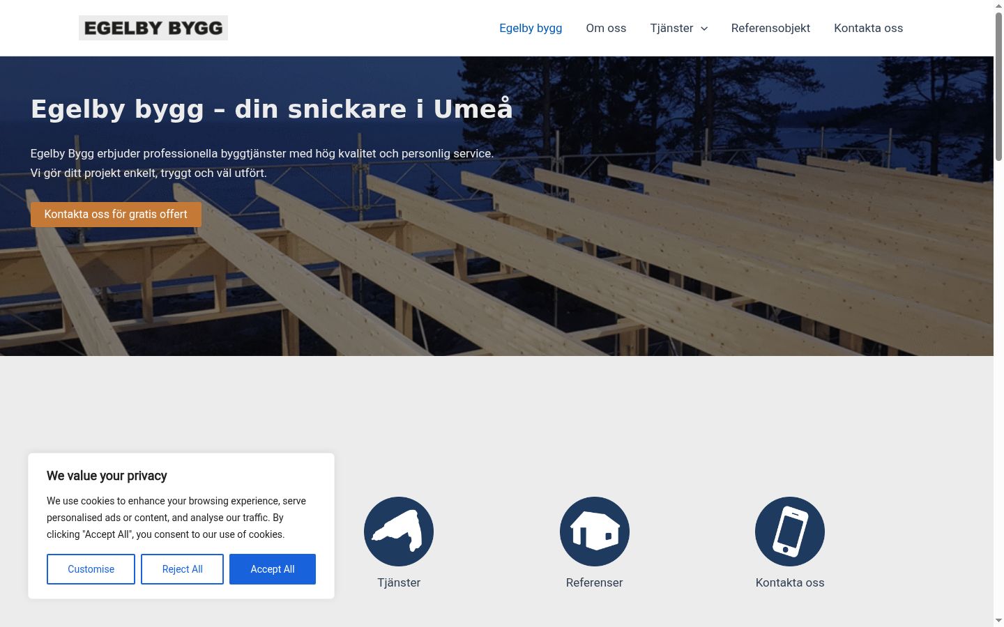 Snímek obrazovky baneru souhlasu zobrazeného před jakoukoli interakcí