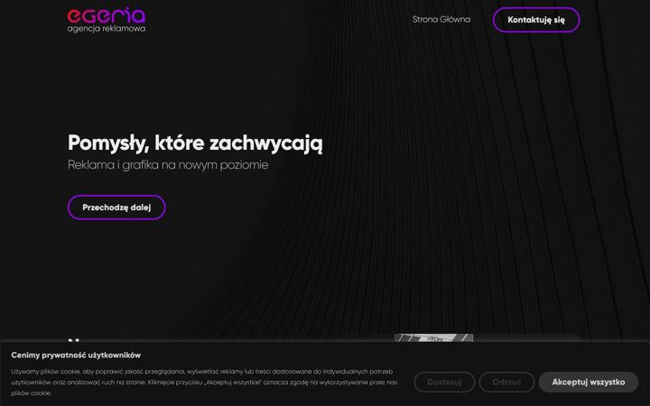 Snímek obrazovky egeria.com.pl