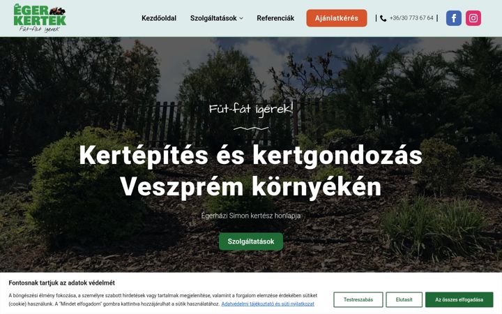 Ekraanipilt saidist egerkertek.hu