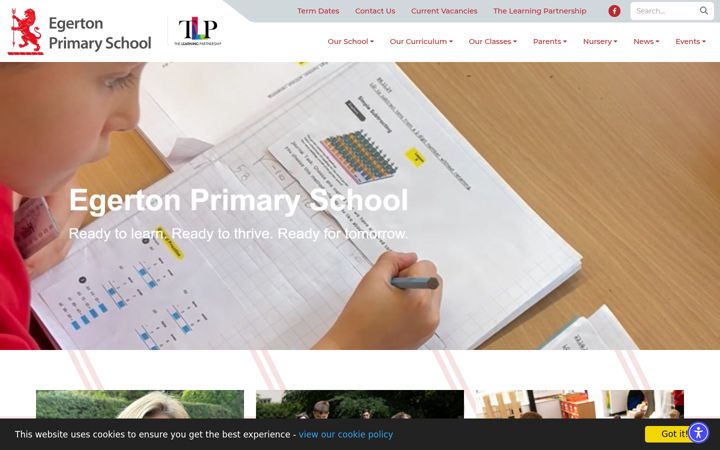 Screenshot of egerton.cheshire.sch.uk