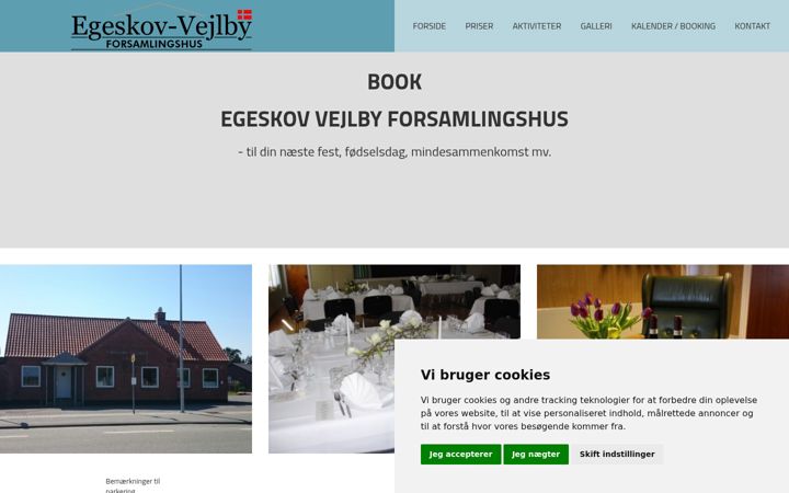 Skærmbillede af egeskovforsamlingshus.dk