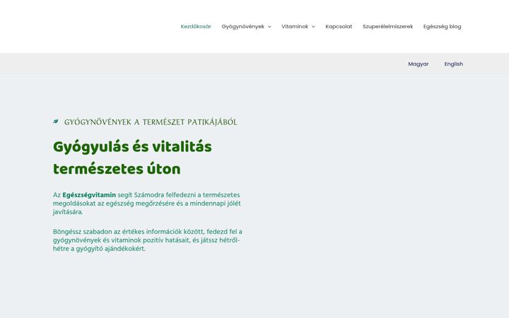 Captura de ecrã de egeszsegvitamin.hu