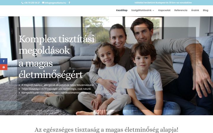 Screenshot ta' egesztiszta.hu