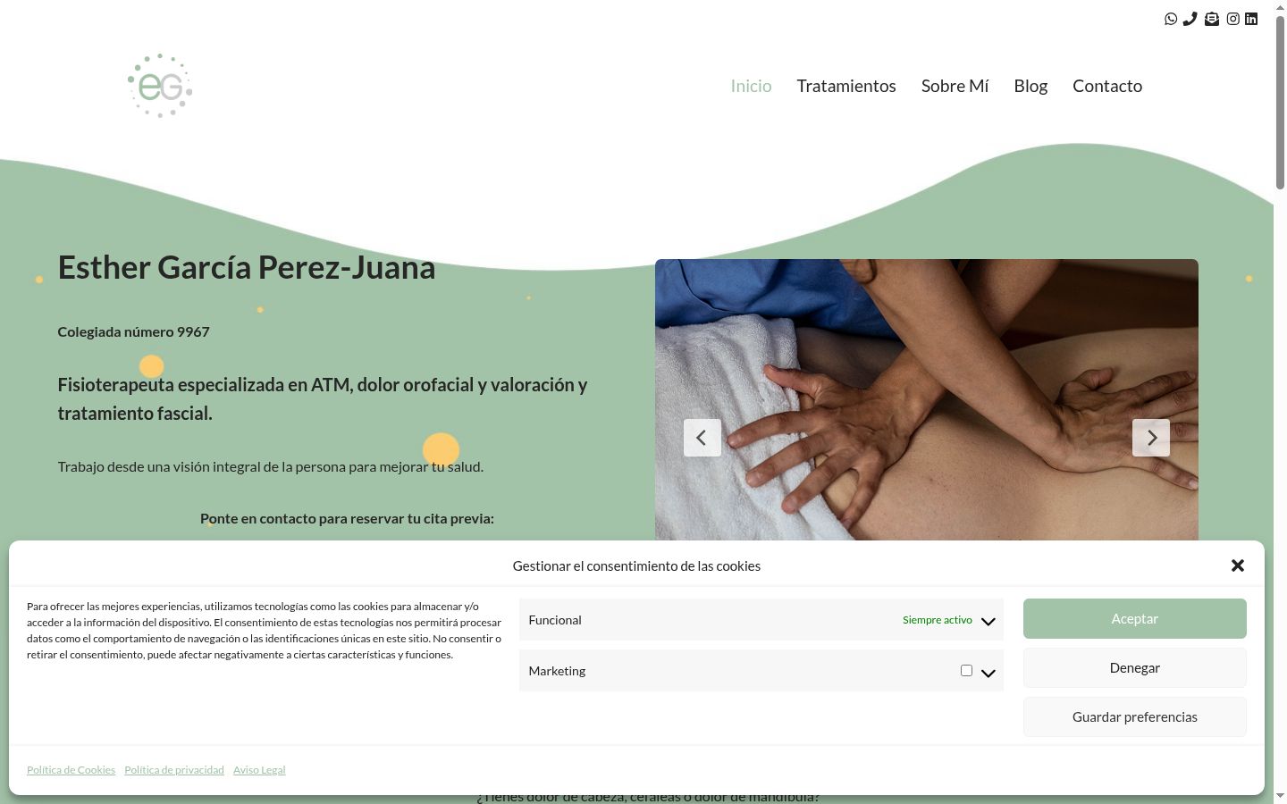 Capture d'écran de la bannière de consentement affichée avant toute interaction