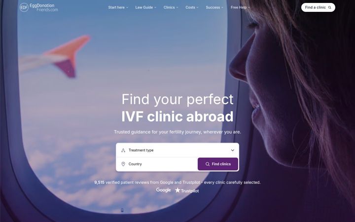 Screenshot of eggdonationfriends.com