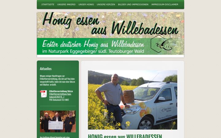 Screenshot of egge-imker.de