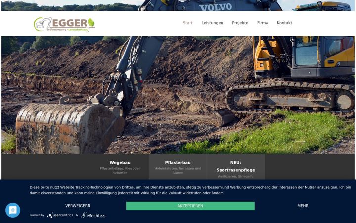 Zrzut ekranu egger-erdbewegung.de