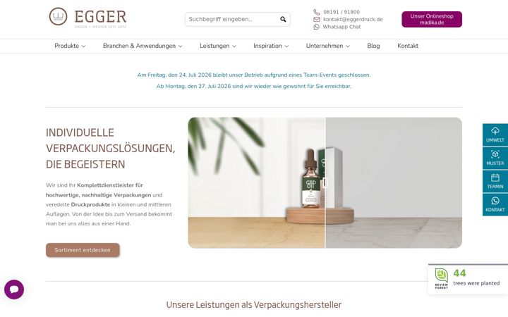 Screenshot of eggerdruck.de