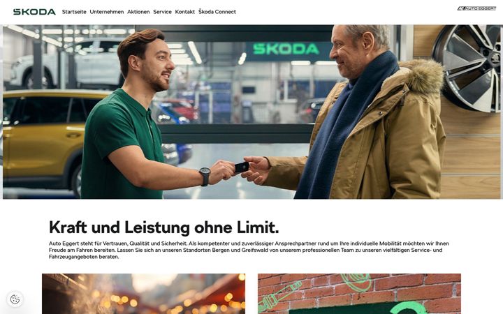 Screenshot of eggert.skoda-auto.de