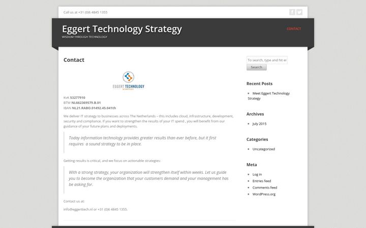 Screenshot ta' eggerttech.nl