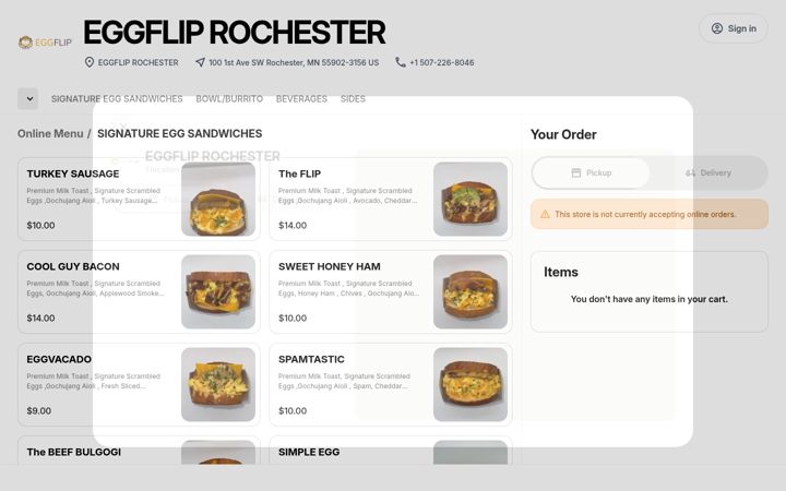 Screenshot of eggflip-rochester.square.site