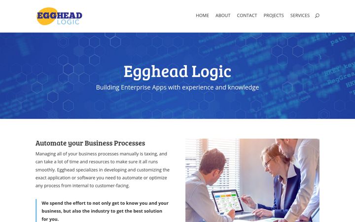 Screenshot of eggheadlogic.com