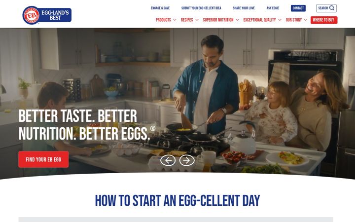 Screenshot of egglandsbest.com