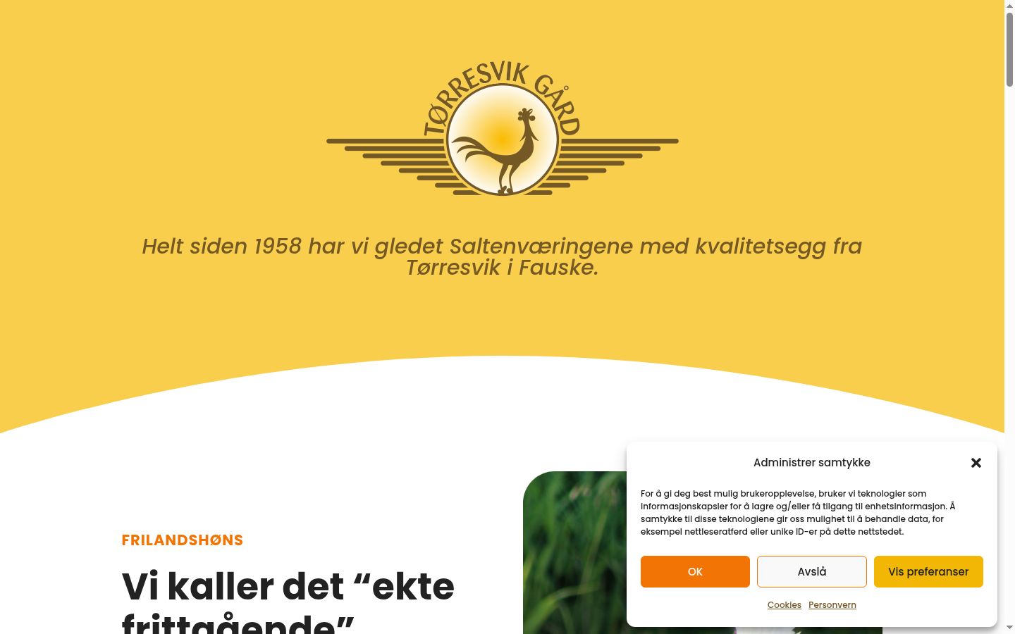 Screenshot del banner di consenso mostrato prima di qualsiasi interazione